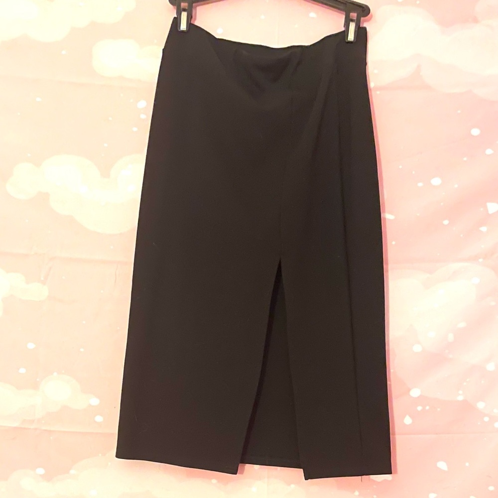 forever 21 black slit pencil skirt